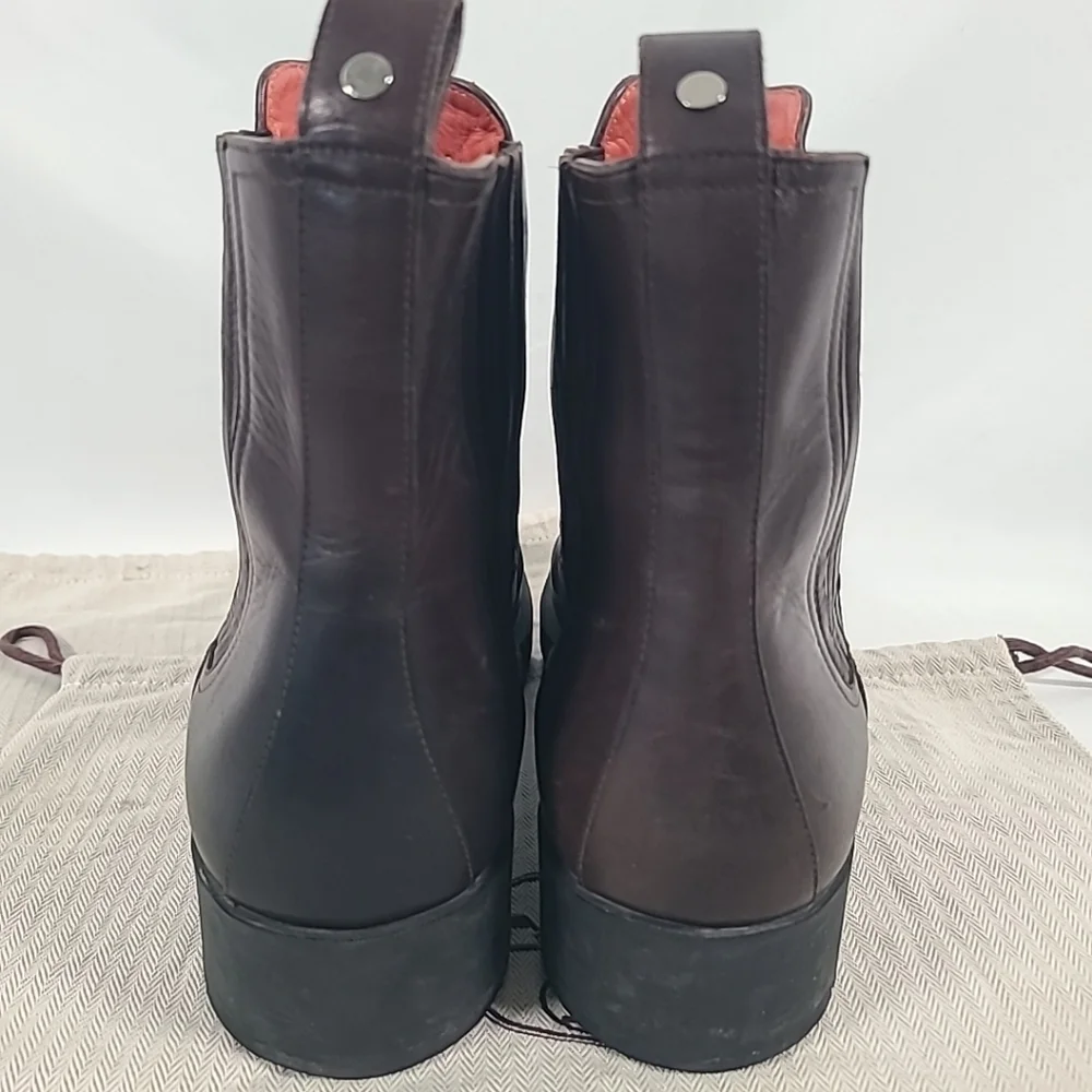 Hermes Kross Training Ankle Boots EU 42 (M 9-9.5, W 12) Brown Leather Made Italy - Picture 6 of 13